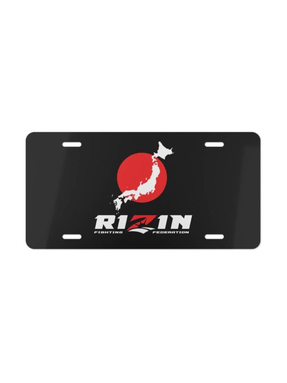 Sakuraba Rizin MMA Logo Vanity License Plate Retro Fighting Style Tag USA